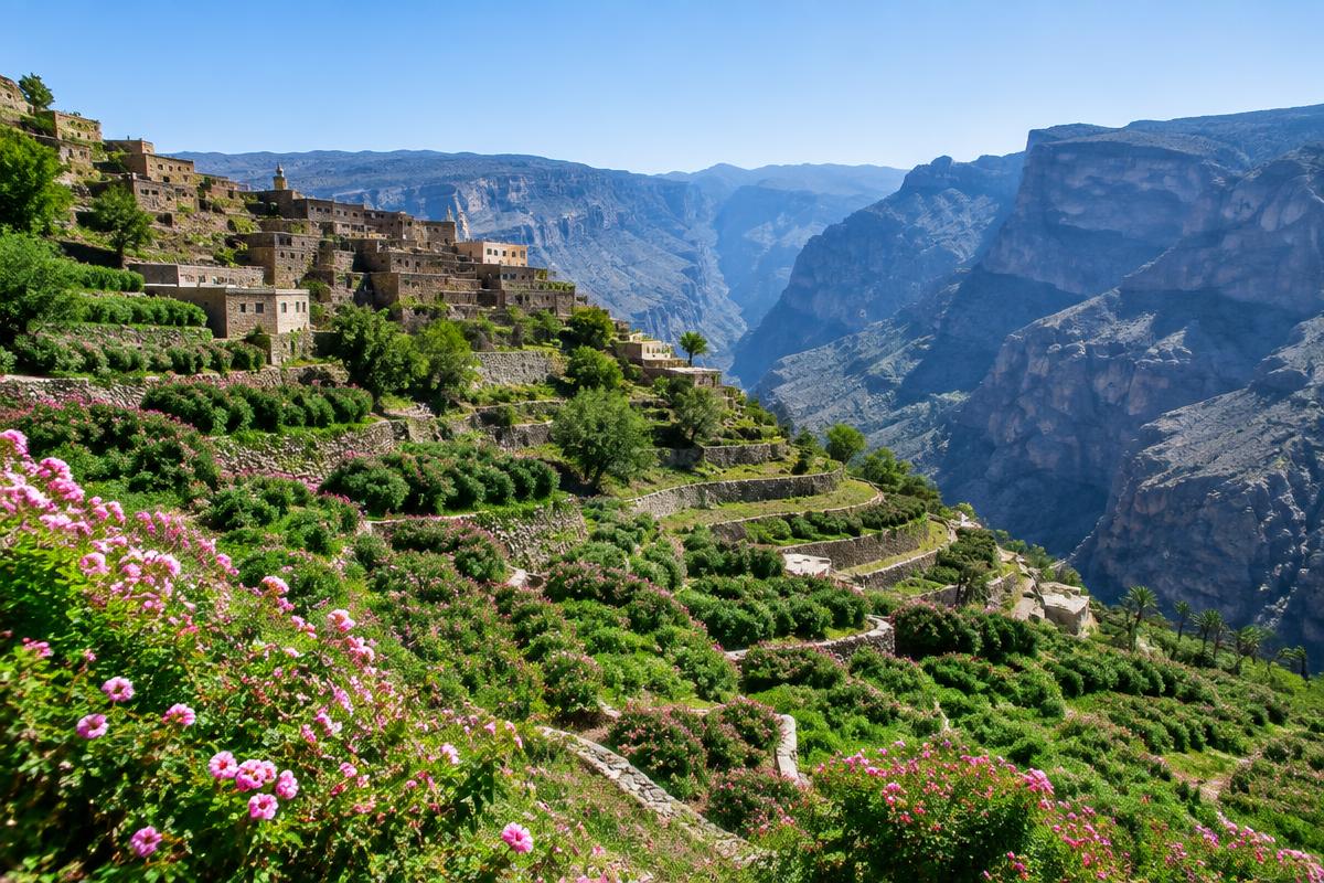Jebel Akhdar Mountain & Rose Village Tour
